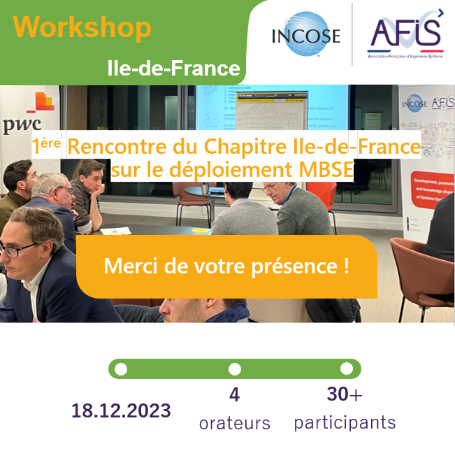 [Workshop] Rencontre du Chapitre Ile-de-France sur le déploiement MBSE